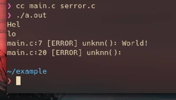 Example output.